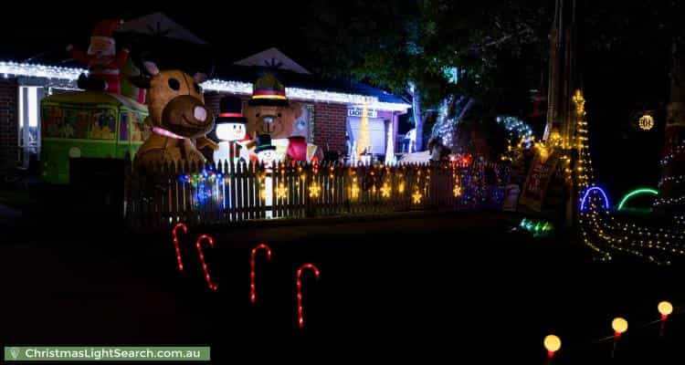Christmas Light display at 84 Orange Street, Bentleigh East