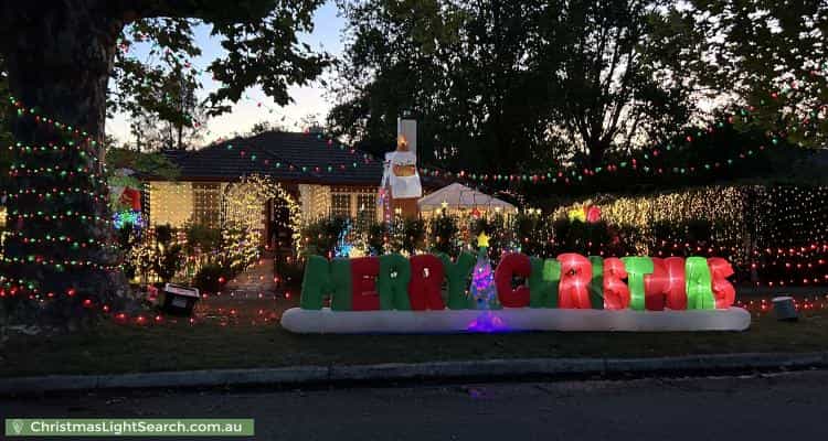 Christmas Light display at 2 Dirrawan Gardens, Reid
