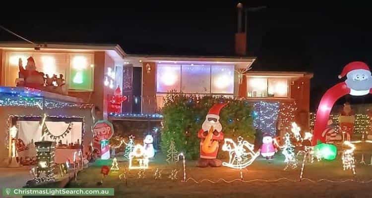 Christmas Light display at 15 Arnold Street, Newnham