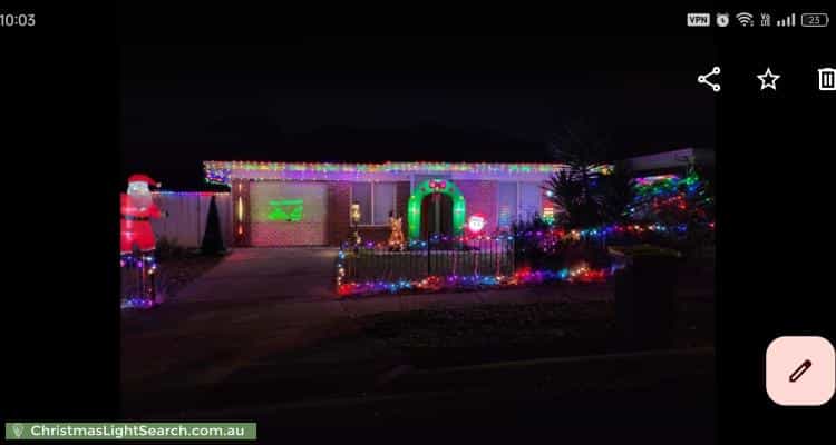 Christmas Light display at 19 Clearview Crescent, Clearview