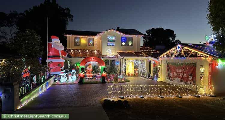 Christmas Light display at  Corella Street, Lesmurdie