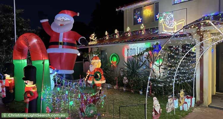 Christmas Light display at  Corella Street, Lesmurdie