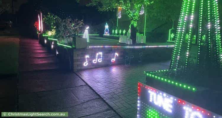 Christmas Light display at 55 Mersey Street, Box Hill North
