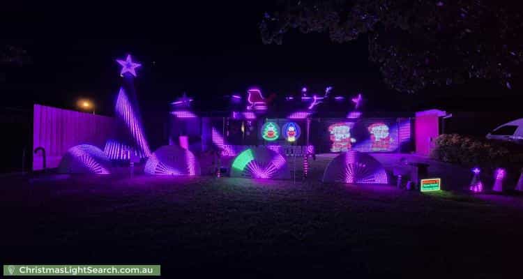 Christmas Light display at 12 Nariel Place, Cranbourne West