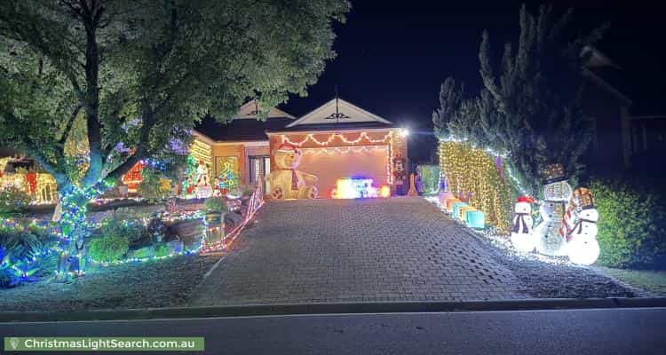 Christmas Light display at 13 Falcon Drive, Hewett