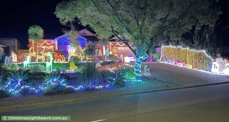 Christmas Light display at 13 Falcon Drive, Hewett