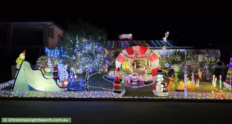 Christmas Light display at 18 Cooinda Avenue, Redwood Park
