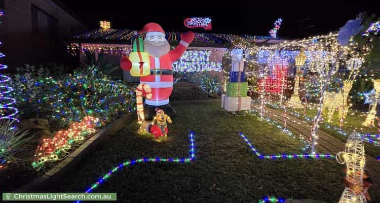 Christmas Light display at 18 Cooinda Avenue, Redwood Park