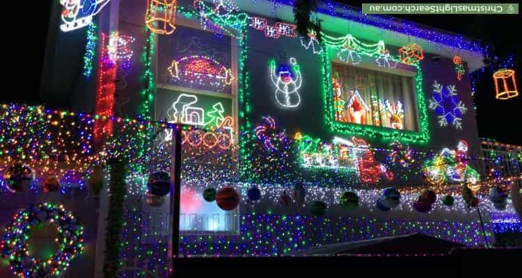 Christmas Light display at 61 Stoney Creek Road, Bexley