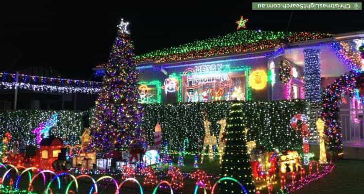 Christmas Light display at 61 Stoney Creek Road, Bexley