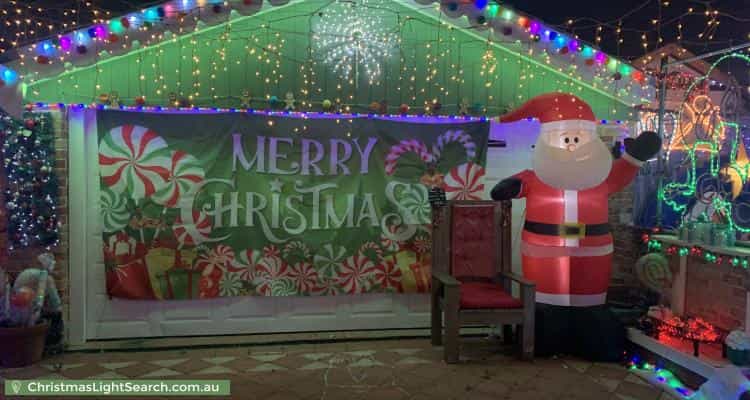 Christmas Light display at 21 Favenc Way, Padbury