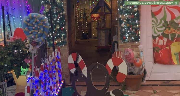 Christmas Light display at 21 Favenc Way, Padbury