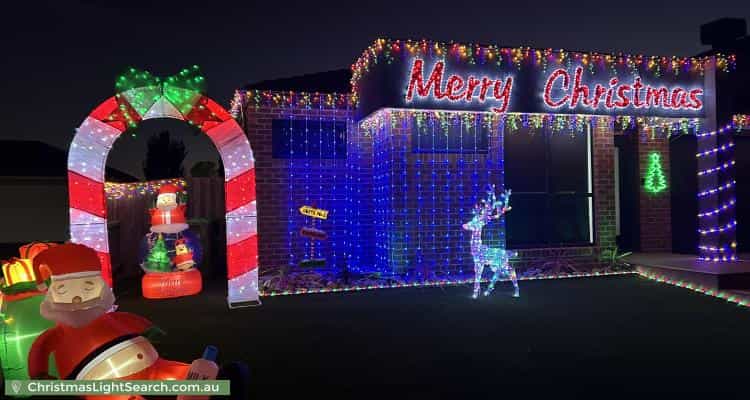 Christmas Light display at 16 Acacia Street, Officer