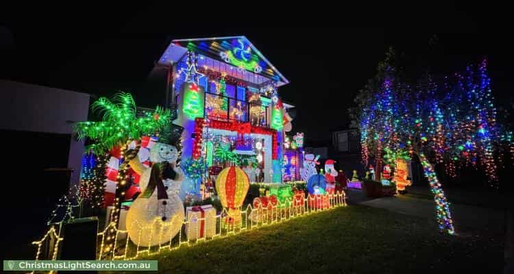 Christmas Light display at 6 Steeple Place, Marsden Park