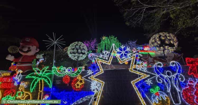 Christmas Light display at 2 Brochet Street, Mansfield