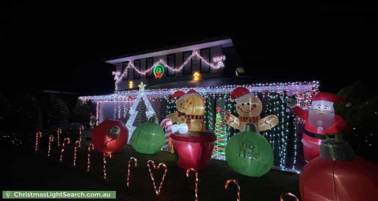 Christmas Light display at 28 Bellis Circuit, Botanic Ridge