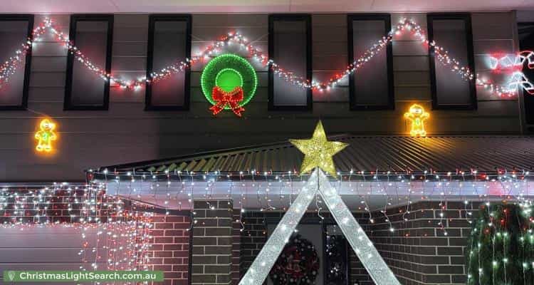 Christmas Light display at 28 Bellis Circuit, Botanic Ridge