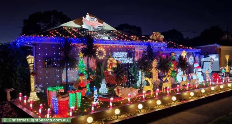 Christmas Light display at 11 Shearer Close, Sydenham