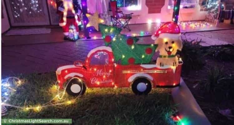 Christmas Light display at 62 Leicester Grove, Andrews Farm