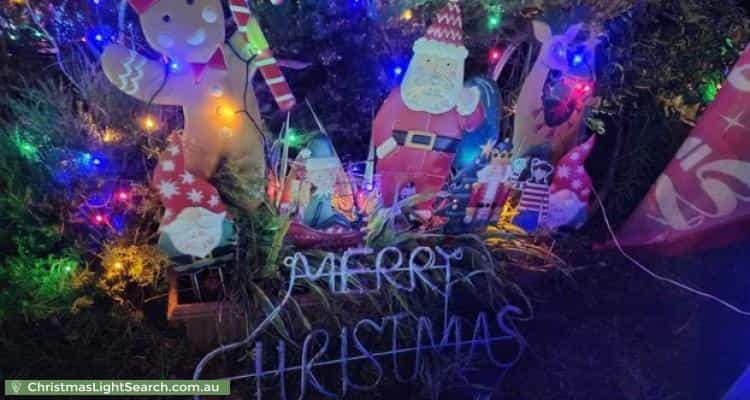 Christmas Light display at 62 Leicester Grove, Andrews Farm
