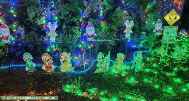 Christmas Light display at 62 Leicester Grove, Andrews Farm