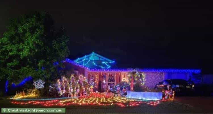 Christmas Light display at 62 Leicester Grove, Andrews Farm