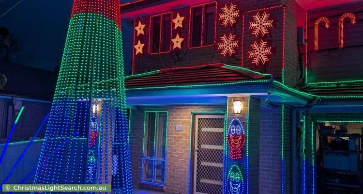 Christmas Light display at 28 Lockwood Street, Asquith