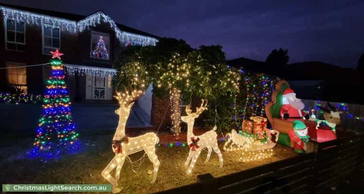 Christmas Light display at 23 Buckingham Drive, Rowville