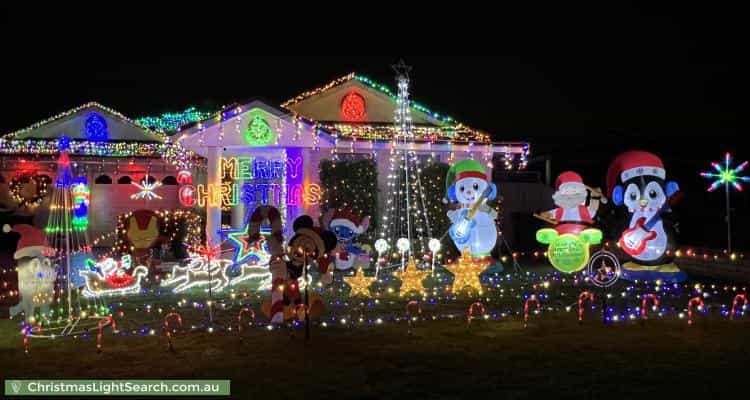 Christmas Light display at 60 Kiber Drive, Glenmore Park