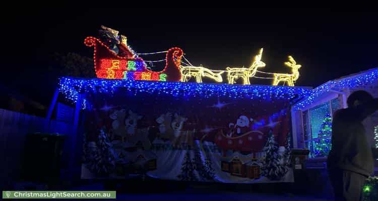 Christmas Light display at 43 Must Circuit, Calwell