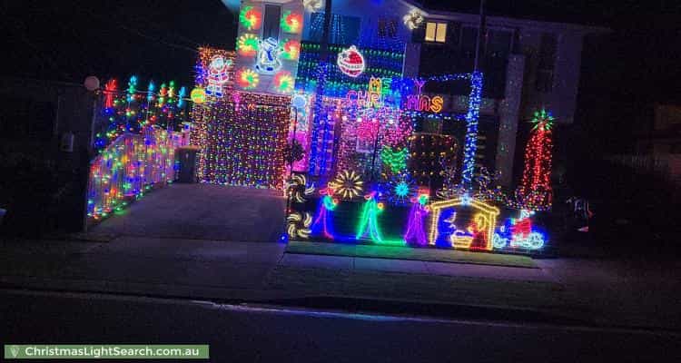 Christmas Light display at 16 Allison Road, Guildford