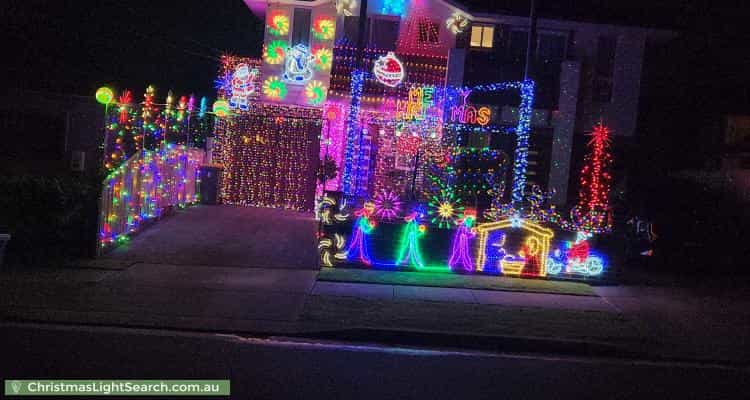 Christmas Light display at 16 Allison Road, Guildford