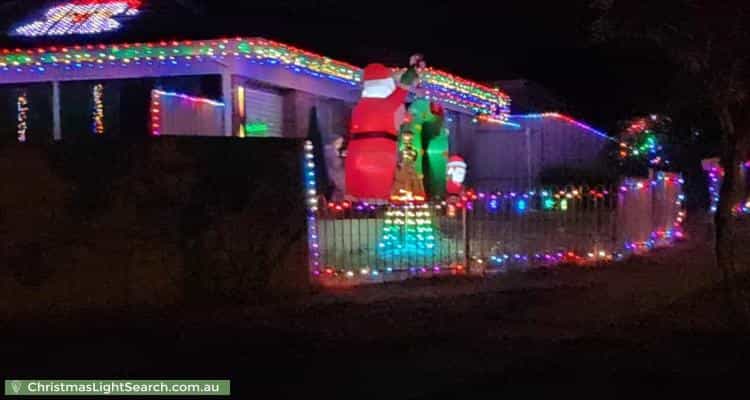 Christmas Light display at 19 Clearview Crescent, Clearview