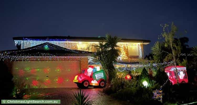 Christmas Light display at 1 Bryant Court, Golden Grove