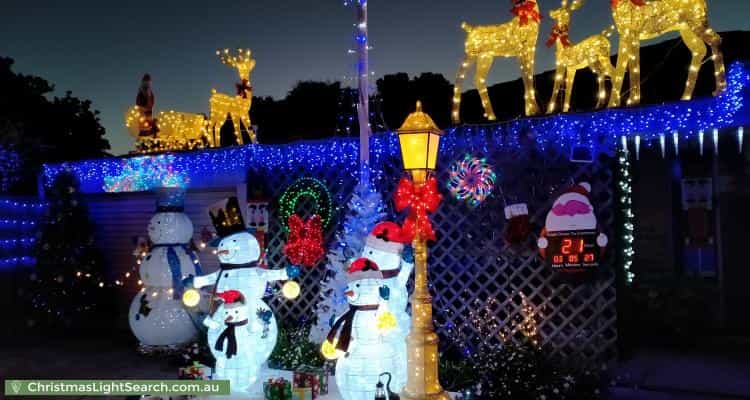 Christmas Light display at 3 Erin Court, Gulfview Heights