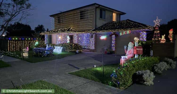 Christmas Light display at 9 Marulan Way, Prestons