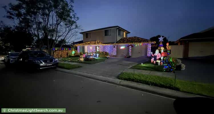 Christmas Light display at 9 Marulan Way, Prestons