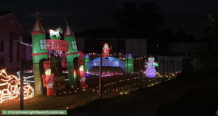 Christmas Light display at 14 Crawley Avenue, Hebersham