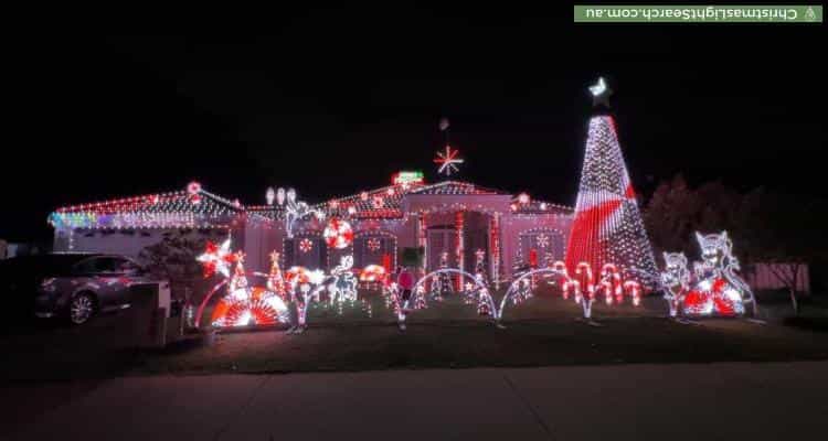 Christmas Light display at 157 Southacre Drive, Canning Vale