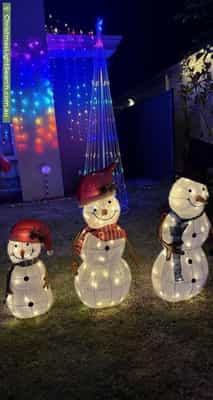 Christmas Light display at 10 Oldfield Chase, Brabham