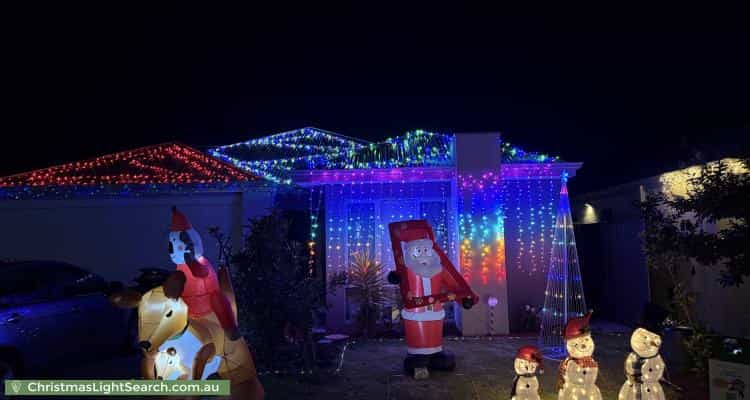 Christmas Light display at 10 Oldfield Chase, Brabham