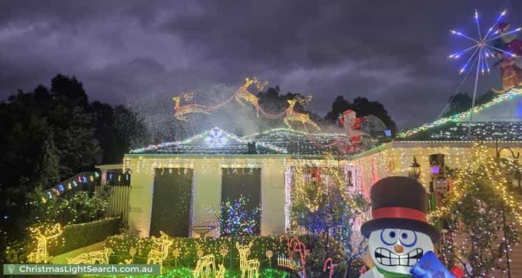Christmas Light display at 2 Hartsmere Drive, Berwick