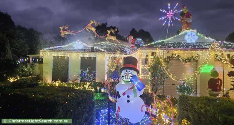 Christmas Light display at 2 Hartsmere Drive, Berwick