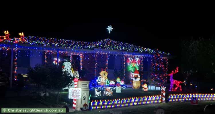 Christmas Light display at 9 Paterson Court, Craigmore