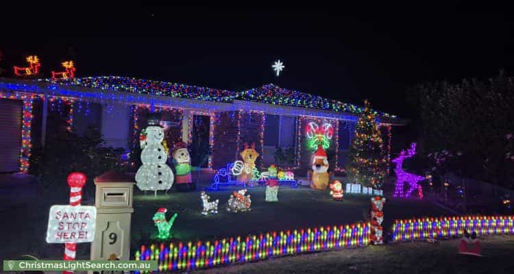 Christmas Light display at 9 Paterson Court, Craigmore