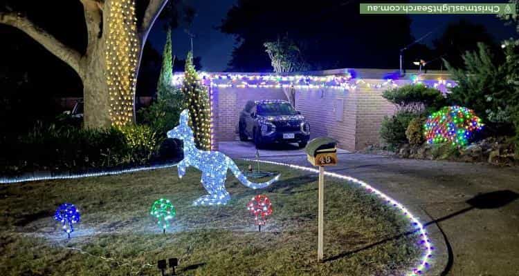 Christmas Light display at 48 Kingswood Drive, Chirnside Park