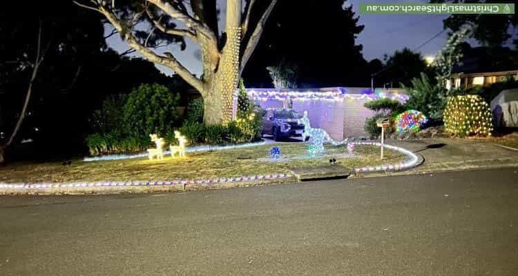 Christmas Light display at 48 Kingswood Drive, Chirnside Park