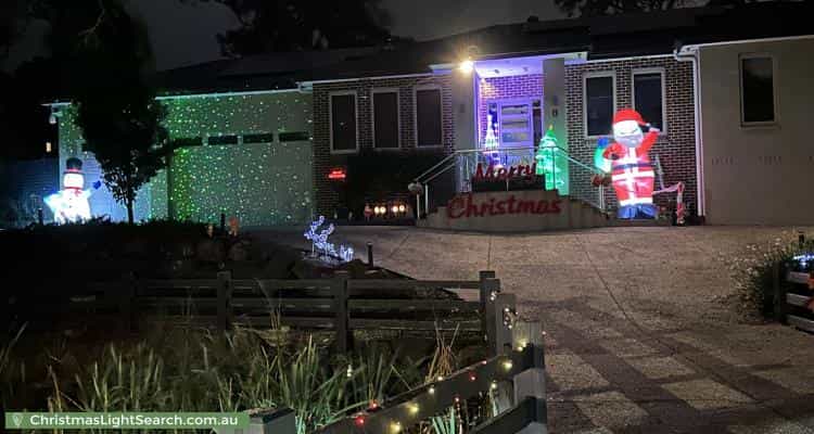 Christmas Light display at 8 Blackwood Grove, Plenty