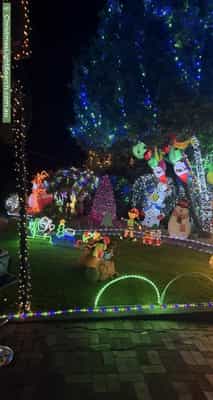 Christmas Light display at 47 Lakeside Crescent, Croydon Hills