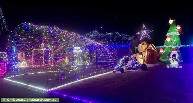 Christmas Light display at 10 Highland Way, Maiden Gully